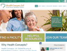 Tablet Screenshot of healthconceptsltd.com